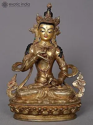 Tibetan Buddhist Vajrasattva Deity Statue, 10" Sculpture