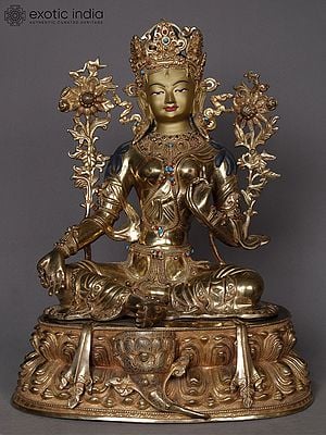 16" Green Tara Statue from Nepal