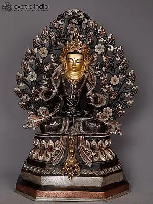 Vajrasattva Bodhisattva Statue: 23" Sculpture from Nepal