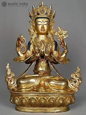 Gilded Copper Statue of Kharchheri, Avalokiteshvara Aspect