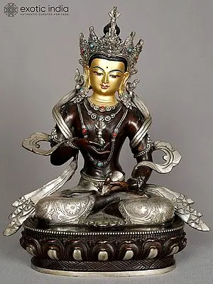 Vajrasattva Copper Statue: Nepalese Buddhist Deity Idol