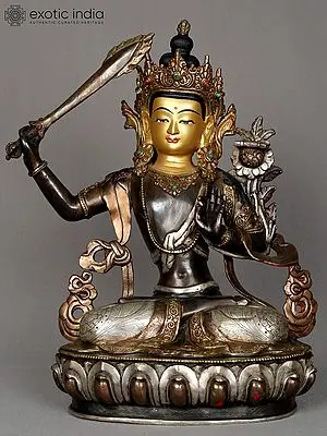 13" Manjushri Copper Statue from Nepal