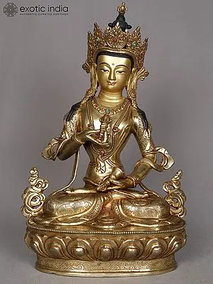 14" Buddhist Deity Vajrasattva Copper Sculpture