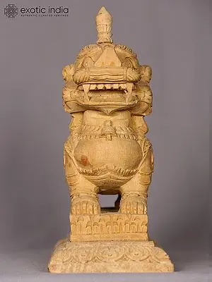 9" Wooden Yali Sculpture