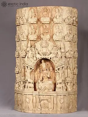24" Breathtaking 21 Taras Handcarved in Wood | Mother of All Buddhas | Masterpiece | Handcrafted In Nepal