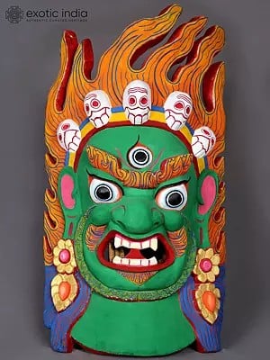 26" Wooden Bhairava Mask