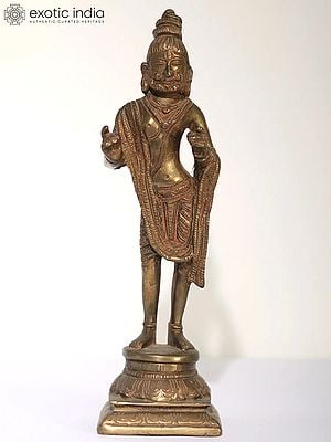 9" King Dasharatha - The Father of Lord Rama | Brass Statue