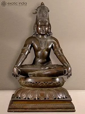 19" Bronze Meditating Yogi Shiva Sculpture | Bronze Sculpture