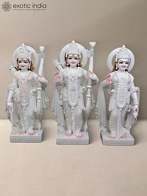 24" Lord Ram Darbar In Vietnam Marble | Statue For Temple