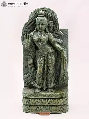 13" Devdasi | Orissa Stone Statue | Exquisite Handmade Indian Art