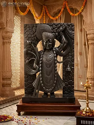 60" Lord Shrinathji Statue | Abstract Modern Art | Marble | Exquisite Indian Art