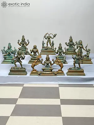 Panchaloha Bronze Mahavidya Goddesses Set | Tantrik Deities | Lost-Wax Casting