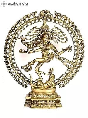 20" Nataraja Brass Statue - The Cosmic Dancer| Handmade | Made in India