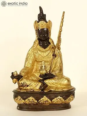 8" Tibetan Buddhist Deity Guru Padmasambhava In Brass | Handmade | Made In India