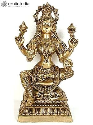 29" Large Size Goddess Lakshmi In Brass | Handmade | Made In India