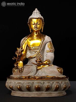 19" The Dharma of Healing (Tibetan Buddhist Deity) In Brass | Handmade | Made In India