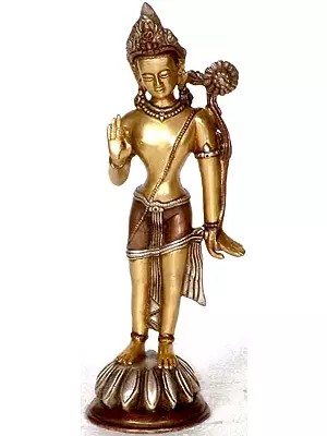 10" Padampani Avalokiteshvara in Brass | Handmade Buddhist Statue | Made in India