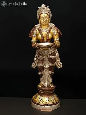 23" Deeplakshmi In Brass | Handcrafted In India