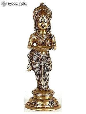 12" Brass Deeplakshmi | Votive Lamp | Handmade | Made in India