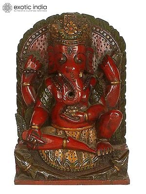 Idol of Bala Ganapathi Wooden Statue