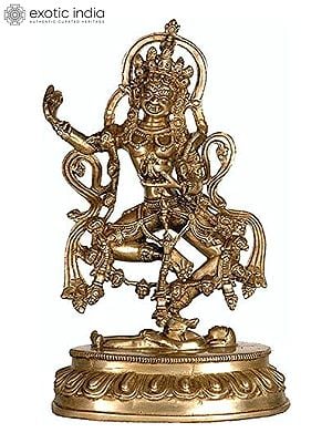 12" (Tibetan Buddhist Deity) Yogini In Brass | Handmade | Made In India