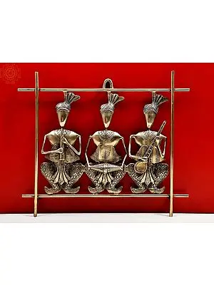 18" Musicians Wall Hanging | Handmade Dhokra Art
