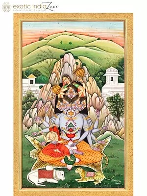 The Birth of Andhaka, From Devi Parvati's Playfulness Upon Mandara Parvat (Superfine Painting)