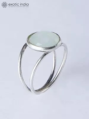 Circular Shape Faceted Gemstone Ring