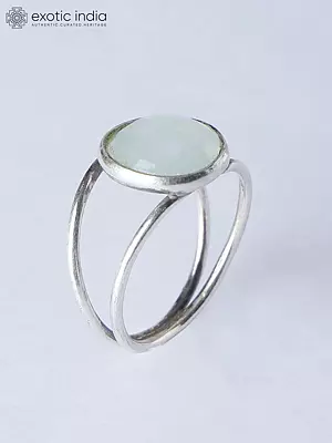Circular Shape Faceted Gemstone Ring