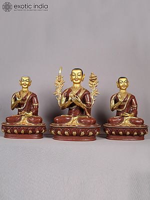 12" Tsongkhapa (Set of 3) from Nepal