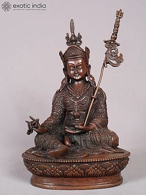 10" Guru Padmasambhava Copper Statue from Nepal