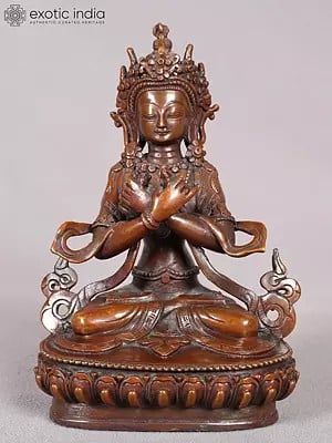 6" Vajradhara Copper Statue from Nepal | Buddhist Deity Figurines