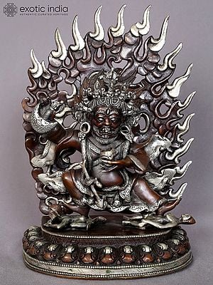 8" Kajupa Mahakala Copper Statue from Nepal