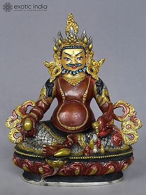 9" Lord Kubera Copper Idol from Nepal | Nepalese Copper Statue