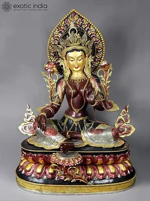 51" Large Tibetan Buddhist Goddess Green Tara from Nepal