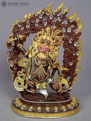 12" Vajrapani Copper Statue from Nepal | Buddhist Deity Idols