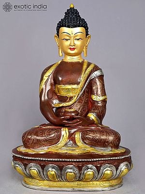 13" Amitabha Buddha Copper Statue from Nepal