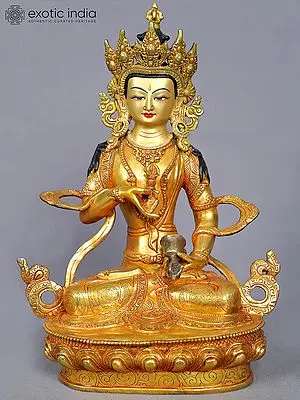 13" Vajrasattva Copper Statue from Nepal | Buddhist Deity Idols