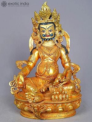 13" Lord Kubera Sculpture | Nepalese Copper Statue