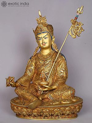 14" Guru Padmasambhava Statue From Nepal