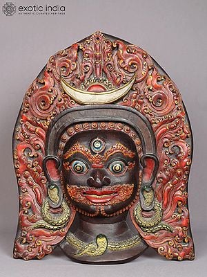 17" Superfine Wooden Bhairava Mask from Nepal