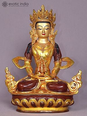 13" Aparmita Buddha Copper Statue from Nepal