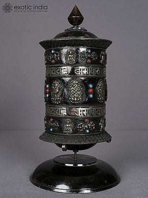 12" Buddhist Prayer Wheel from Nepal