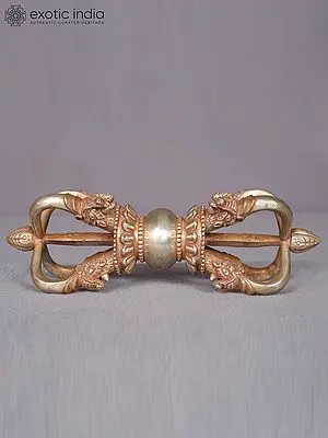 7" Copper with Silver Bajra or Vajra from Nepal