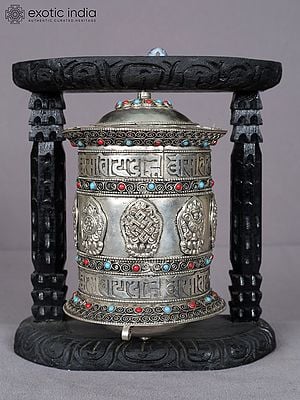 9" Buddhist Prayer Wheel from Nepal