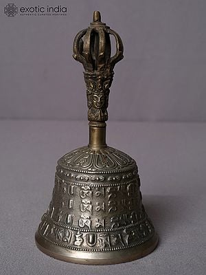 7" Brass Dorje Bell from Nepal | Hand-Picked Buddhist Ritual Items