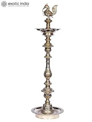 41" Brass Large Kuthu Vilakku Pooja Oil Lamp