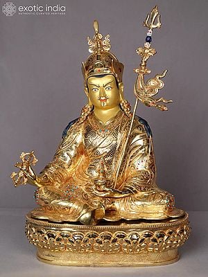 20" Guru Padmasambhava Seated on Pedestal From Nepal