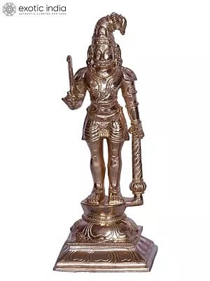 6" Tamil Deity Karuppu Sami Bronze Statue | Karuppasamy Idol