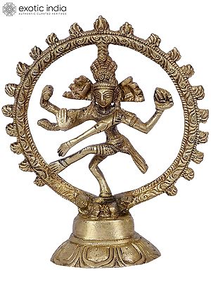 5'' Shiva Tandava Nataraja Brass Figurine